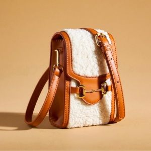 Anthropologie Sherpa Crossbody Bag